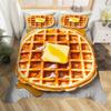 Biscuit Duvet Cover Sets For Kids Boys Girls Queen King Lightweight Quilt Covers Food Theme Bedding Set Room Decor No Comforter