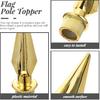 BESPORTBLE Золотой пластиковый навершие для флага для офисного конференц-флагштока - 8,26 дюйма Прочное украшение для флагштока для использования на открытом воздухе и в помещении