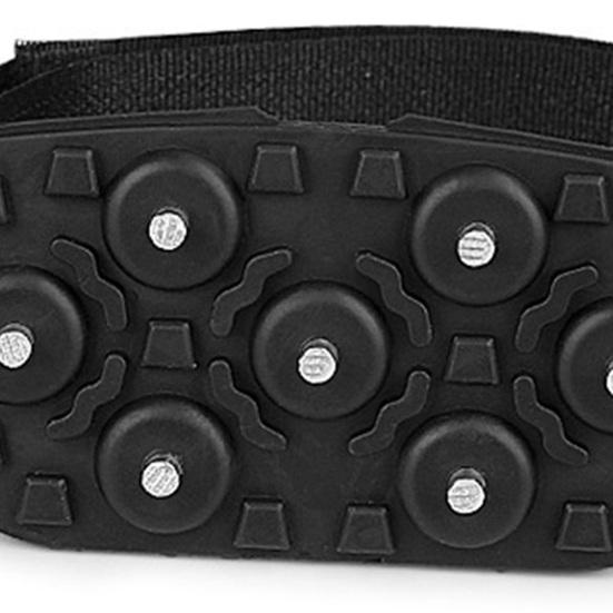 1 Pair Ice Cleats 7 Spikes Adjustable Fastener Tape Portable Anti-slip Winter Outdoor Climbing Hiking Shoes Boots Ice Snow Grips Crampons Gripper