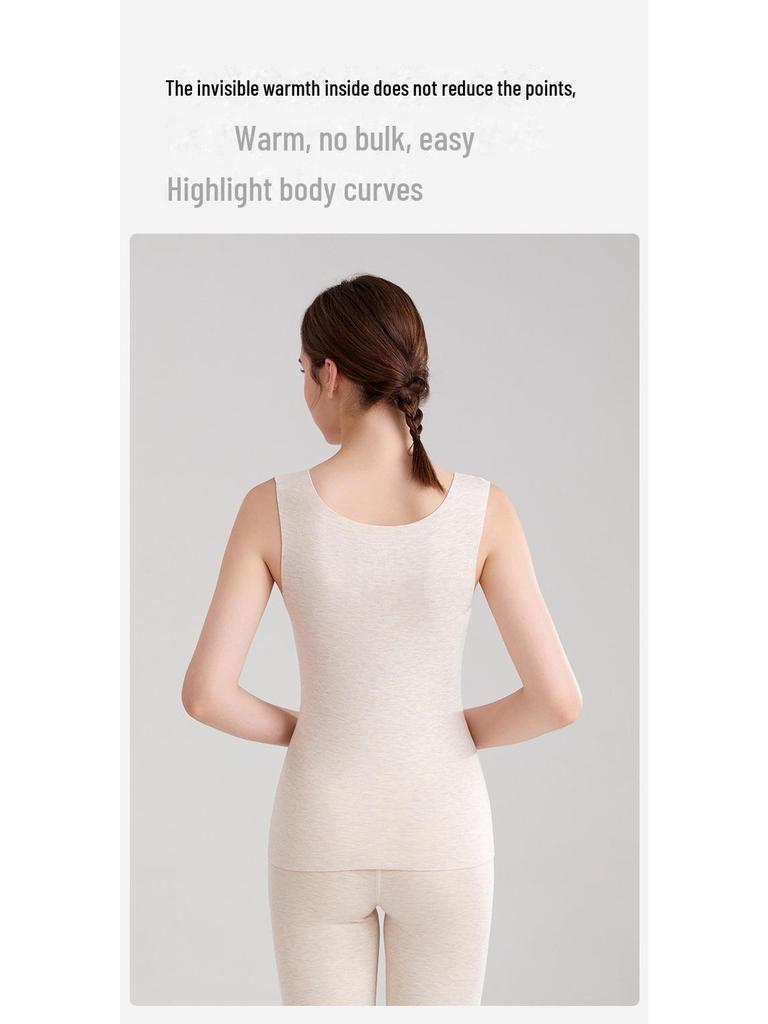 [Класс A] Женский теплый жилет из немецкого бархата - 7A антибактериальный кашемировый шелк, утолщенный базовый слой