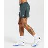 GYMSHARK Sport 5  Shorts Fog Green Black A2A8K ECDP