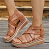 Большие размеры 36-43 Обувь для женщин Летняя мода Платформенные сандалии Удобные танкетки Молния Сандалии женские