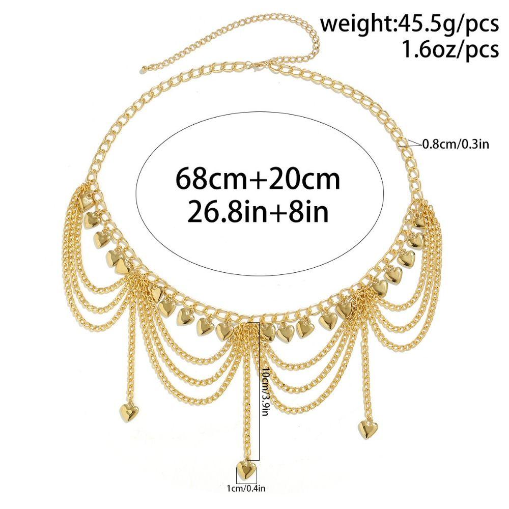 Body Jewelry Metal Body Chain Gold Pearl Tassel Waist Chain Vintage Beach Accessories