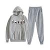 Fashion Autumn/Winter Anime Jujutsu Kaisen Harajuku Streetwear Men's Suit Fleece Hoodie + Trousers Thick Warm Sports Suit
