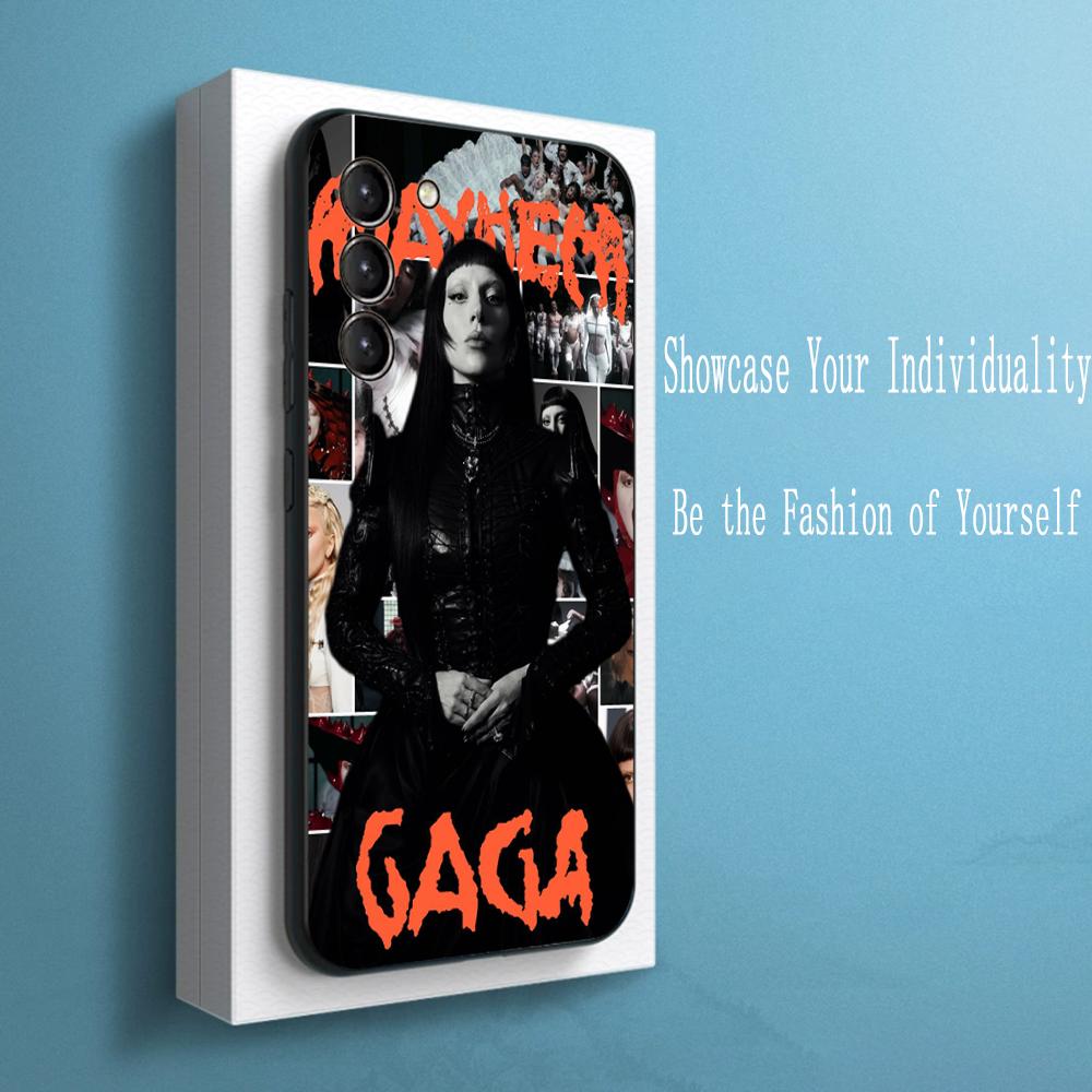 Плакат горячей певицы Lady Gaga Mayhem Чехол для телефона для Samsung Galaxy S26 S25 S24 S23 S22 S21 Plus Ultra Note20 Мягкий Черный