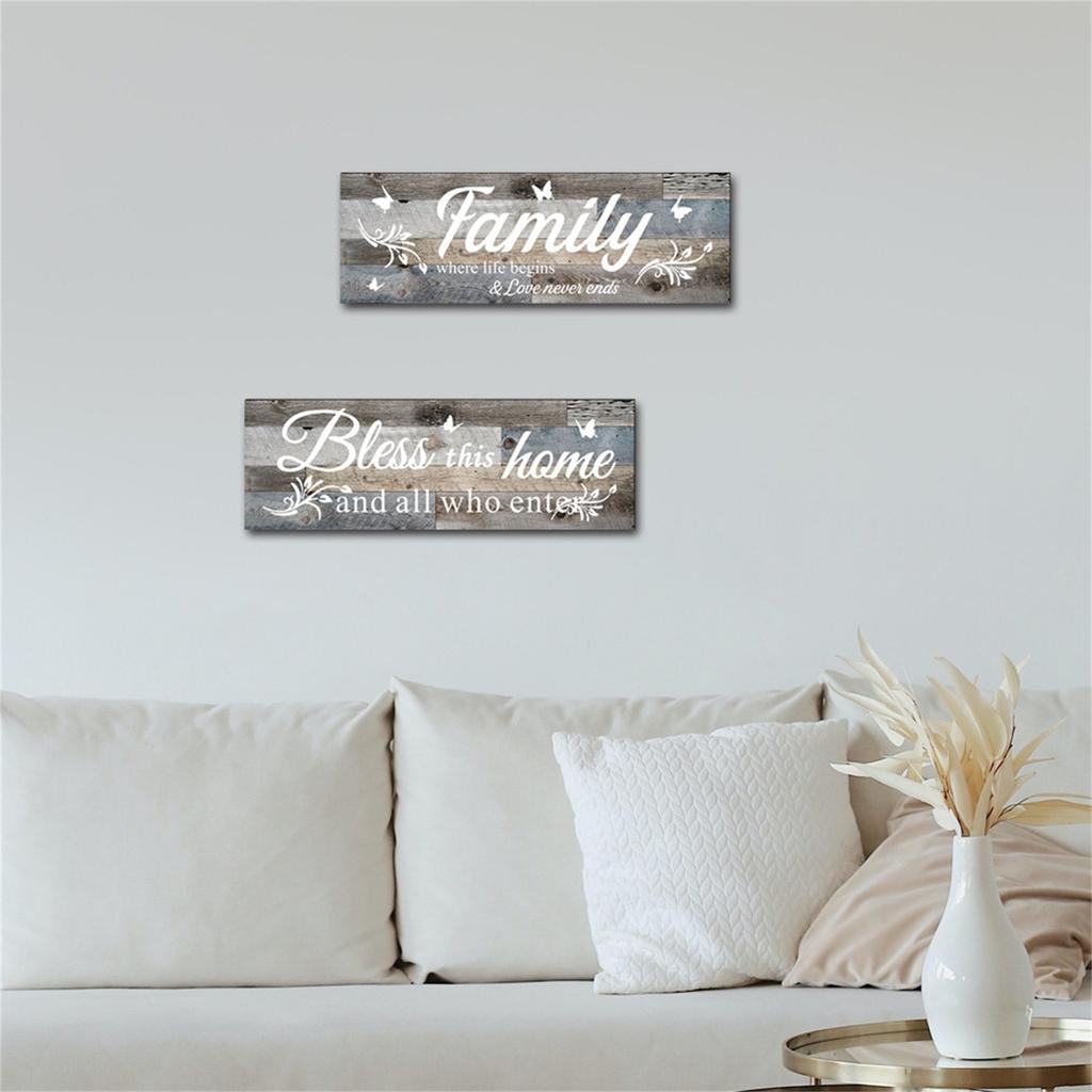 Деревянные вывески для дома, семейного настенного художественного декора для спальни, гостиной, офиса, домашнего декора