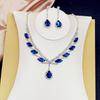 1 Set Bridal Jewelry Set Shiny Decoration Female Trendy Lightweight Sparkling Clavicle Chain Earrings for Banquet