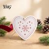 Indoor Holiday Hanging Art Christmas Tree Wooden Pendant, Vintage Cartoon Ornament with Lanyards, Heart Star Shaped Pendants Lightweight Pendant