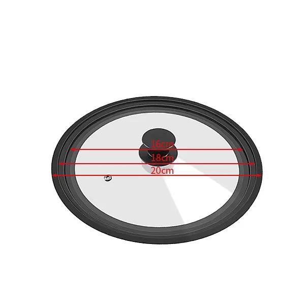 16-22-28-32 см Универсальная крышка для кастрюль, сковород и сотейников Крышка для кастрюли с термостойким силиконовым ободком и закаленным стеклом