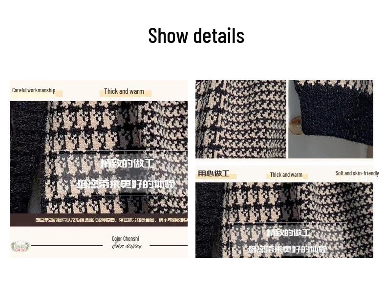 Autumn/Winter Korean Houndstooth Knit Snood: Thick Warm Versatile Scarf/Shawl
