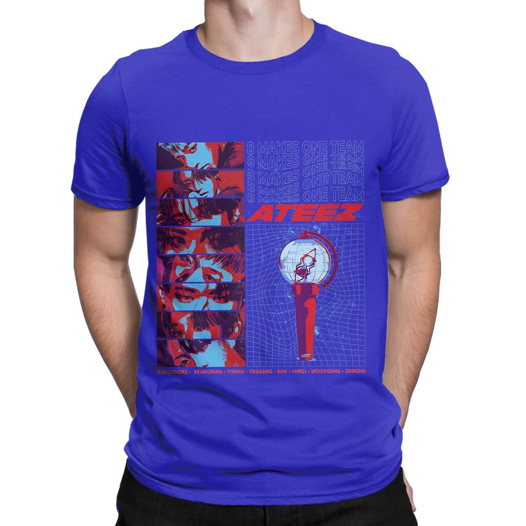 aAteez OT8 Retro Streetwear Inspired Design Novelty Graphic 100 Cotton TShirt aAteez Tops Tees For Unisex