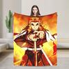 Nezuko's Kimono Tribute- Asanoha Pink Hemp Leaf Blanket Demon Slayer Flannel Funny Warm Throw Blanket for Home  Winter