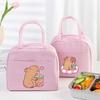 Cartoon Cute Capybara Print Insulated Lunch Bags  Portable Thermal Lunch Tote Bags Picnic Food Preservation Lunch Box Bag