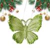 Snowflake Ornament 3D Lightweight Festive Green Glitter Detail Pendant Snowflake Christmas Ornaments For Indoor Home Living Room