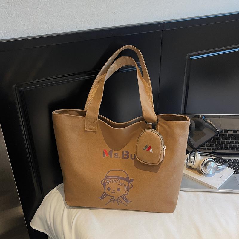 Трендовая женская милая мультяшная сумка-тоут под мышкой: Универсальная сумка для повседневных поездок и нужд мамы