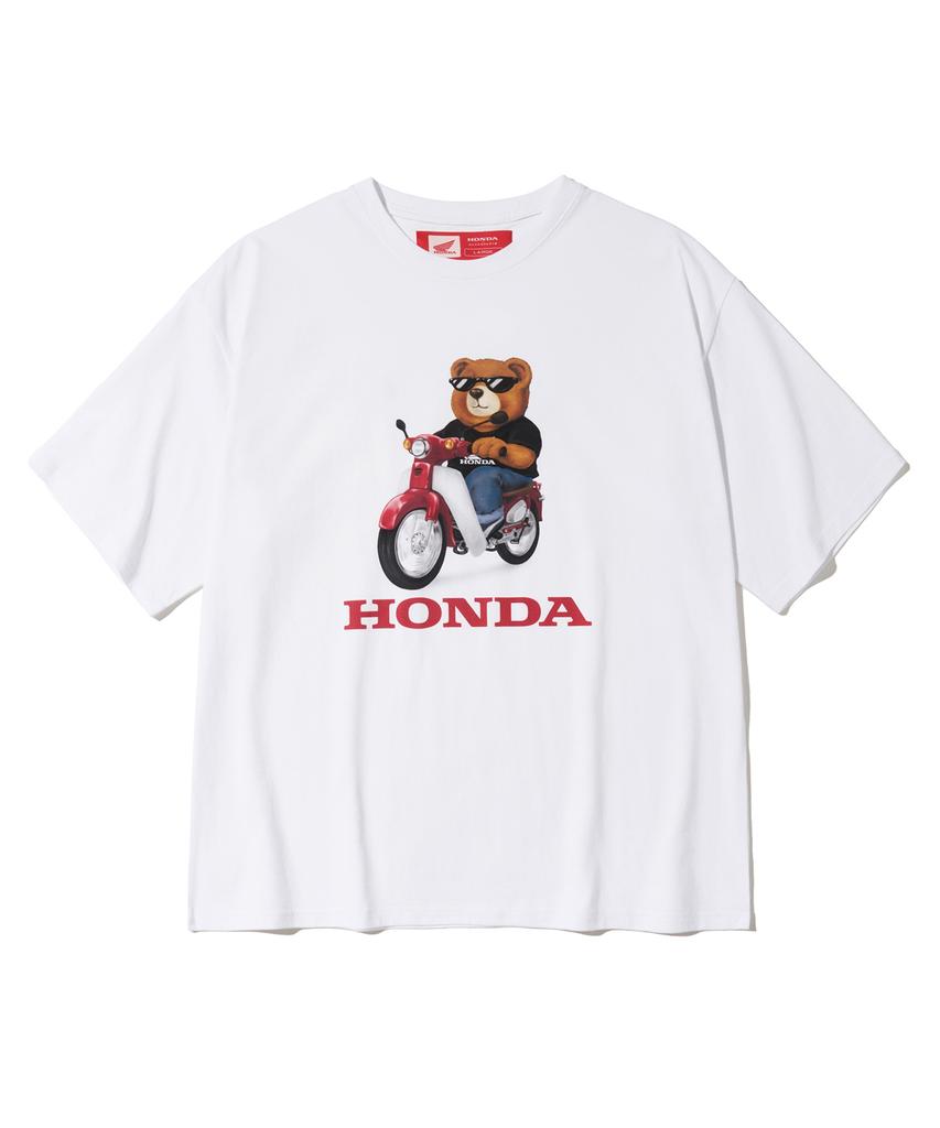 PHYPS MOTORCYCLE Honda Bear T-Shirt White