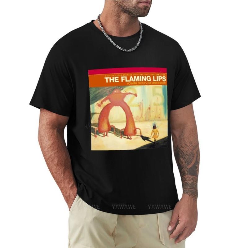 Flaming Lips Yoshimi Battles The Pink Robots Sticker T-Shirt sports fan t-shirts summer tops mens graphic t-shirts hip hop
