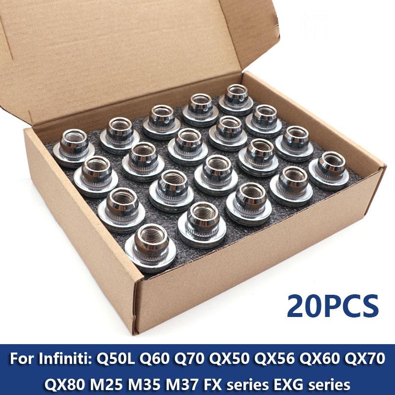 M12* 1.25 Standard Wheel Lug Nuts For INFINITI Q40 Q50 Q60 Q70 Q70L QX50 QX70 EX37 FX50 G37 M35h M37 M56 EX35 G25 FX35 Hub Nuts