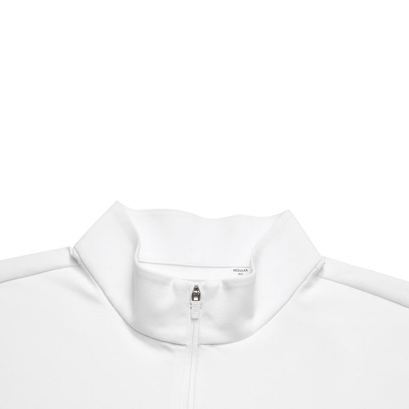 Fila Теннисный Повседневный Спортивный Простой Вязаный Лонгслив с Молнией до Середины Мужские Топы Нефритово-Белый A11M543203FWT