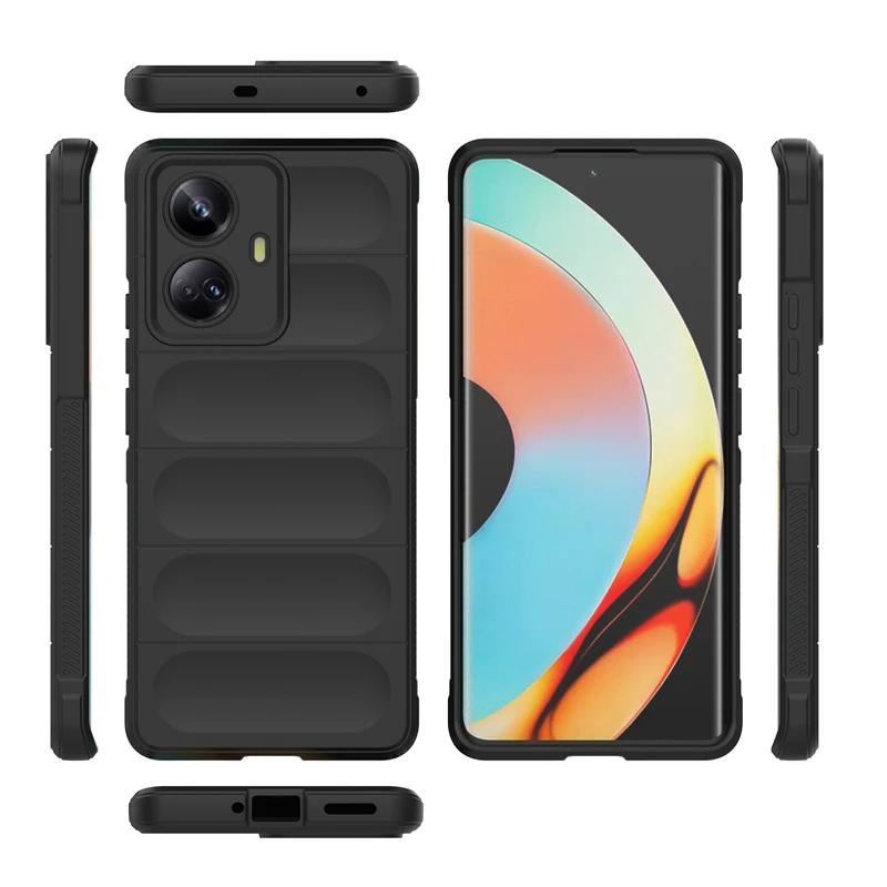 Чехол для OPPO Realme 10 Pro Plus 5G, задняя крышка, чехол для телефона, жидкий силикон, противоударные чехлы, защитный чехол Funda Coque
