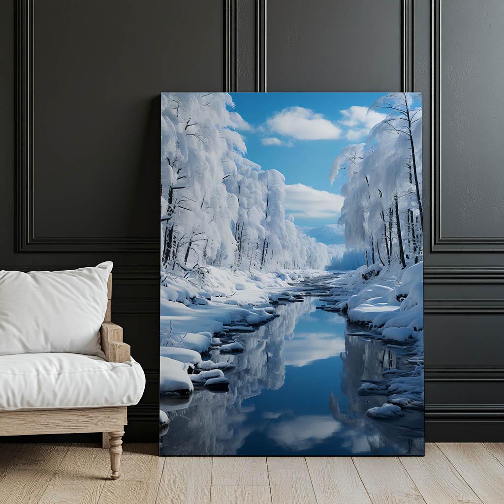 Zimowe Uroki Zimowe Uroki, 50X70 Cm, Rama Aluminiowa Czarna, Papier Matowy 230 Gsm