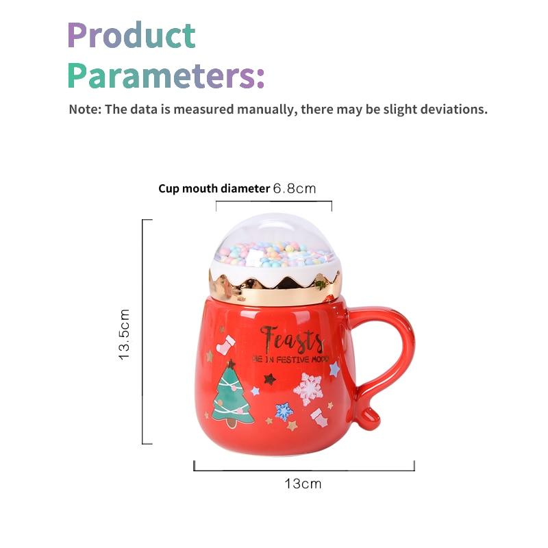Рождественский набор кружек с крышкой и ложкой, рождественский подарочный набор, керамическая мультяшная пара, Санта-Клаус, чашка для молока и какао для домашнего офиса