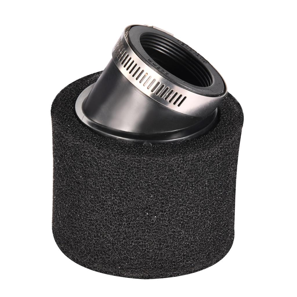 45mm Angled Sponge Air Filter for Motorcycle/ATV - Black, Compatible with Various Models