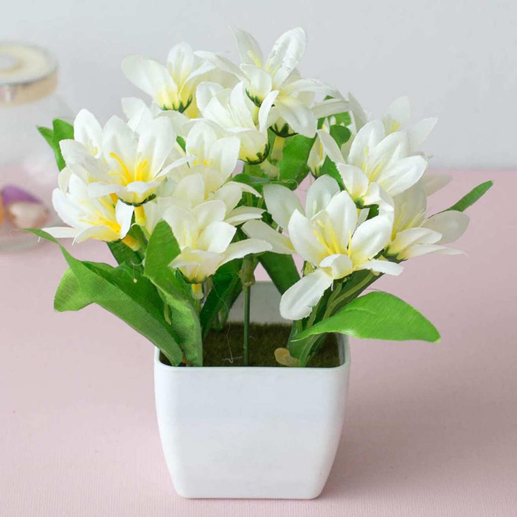 Lovely Artificial Fake Potted Flower Simulation Plant Bonsai Home Accessories~
