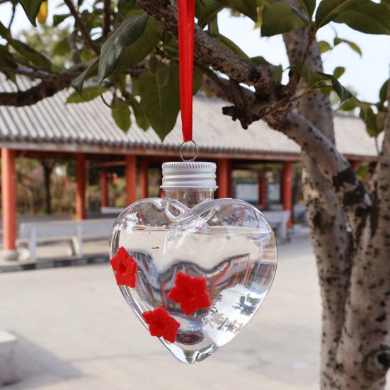 Mason Jar Hummingbird Feeder for Outdoors Hanging Leak Proof Hummingbird Feeder with 3 Feeding Ports for Patio Garden Decor