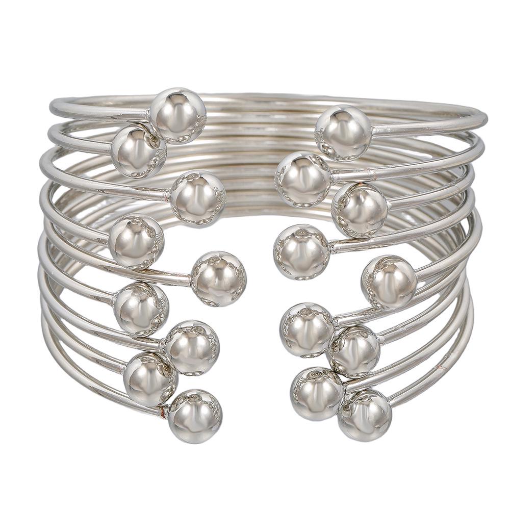 Винтажный хип-хоп индийский сферический браслет-манжета набор из 9 штабелируемых браслетов