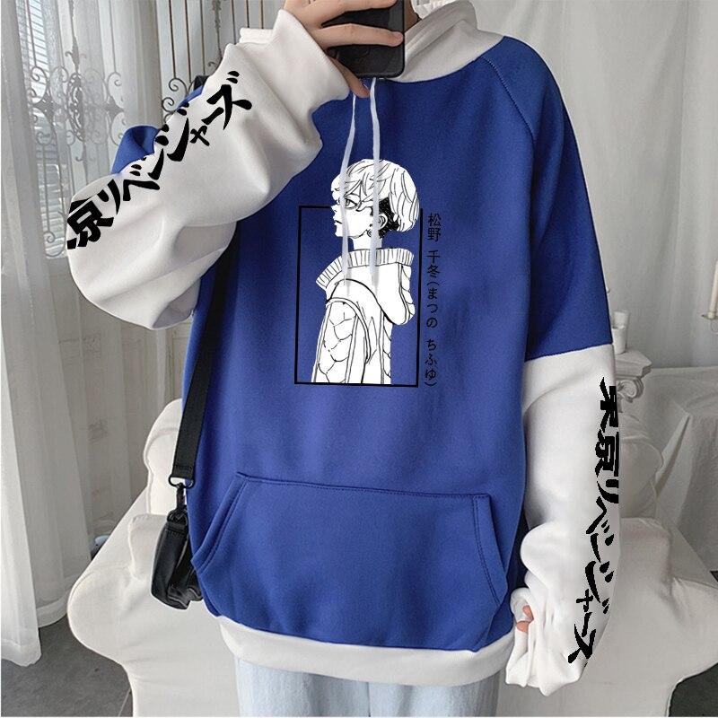 Аниме Токио Мстители Чифую Мацуно Забавные толстовки с капюшоном в стиле манга Женская негабаритная толстовка в стиле Харадзюку Повседневная корейская мужская одежда с капюшоном