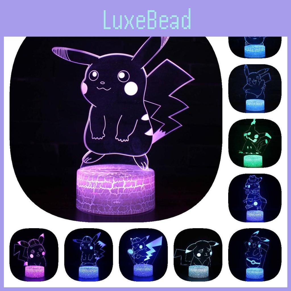 Креативный 3D ночник Пикачу Милая настольная лампа Цветная атмосферная лампа Идея для подарка