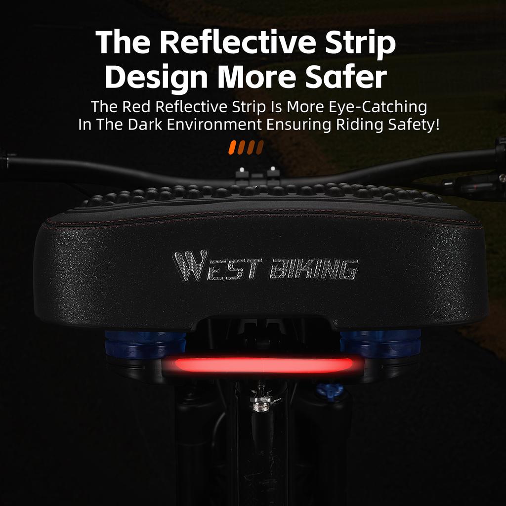 Thickened and Widen High Elasticity Bike Saddle Soft Waterproof PU Pad Road Bicycle Seats Comfort