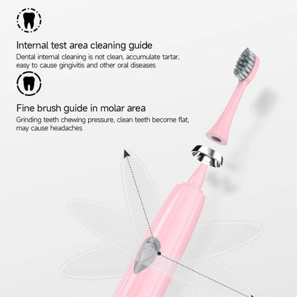 Soft Bristle Adult Electric Toothbrush Waterproof Whitening Toothbrush  Adults