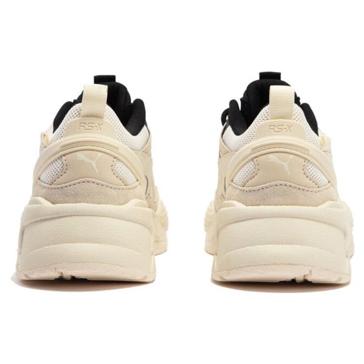 Puma Rs-X Fabric Round Toe Lace-Up Non-Slip Low-Top Lifestyle Sneakers Unisex Sneakers Beige Black 390776-30