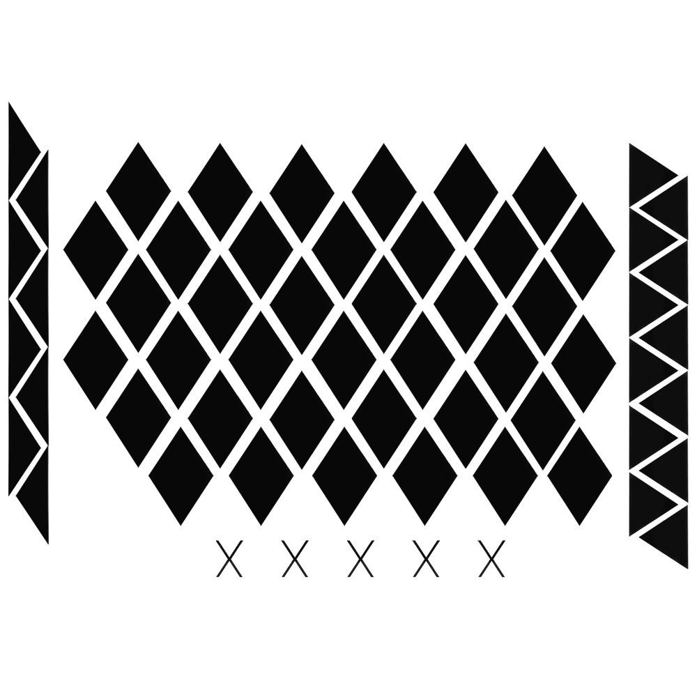Acrylic Rhombic Mirror Wall Sticker Black Self Adhesive Mirror Tile  Home Wall