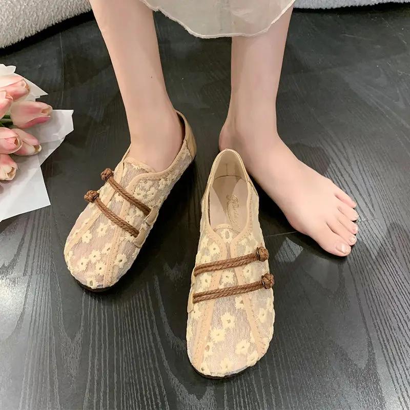 Мода Новинки Легкая Плоская Полая Женская Обувь Высокое Качество Стильные Y2k Модные Тренды 2025 Удобные и Элегантные 39 Женская Обувь