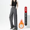Fleece Overalls Women's Leggings Autumn and Winter New Thickened Warm High-waisted Straight Casual Sports Pants