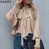 Women's Fashion Casual Spring Autumn Solid Color Print Long Sleeve Half Turtleneck Blouses & Shirts
