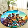 Personalized M-Minecraft Round Chair Office Rug - Perfect for Mat, Office Chair & More - Ideal Gift for Birthdays and Holidays