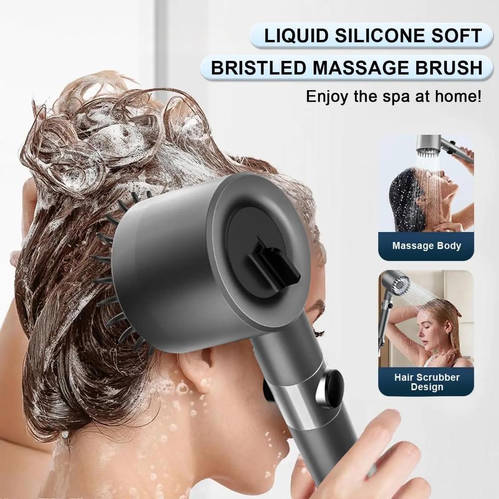 Ion Drops Shower Head with High Pressure,Multi-Mode Shower Head with 60 Inch Hose, assageable Shower Heads
