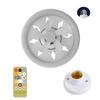 360 Degree Oscillating Ceiling Fan Light with Remote Control & E27 Lamp Holder 3000-6000k for Study Bedroom Bathroom