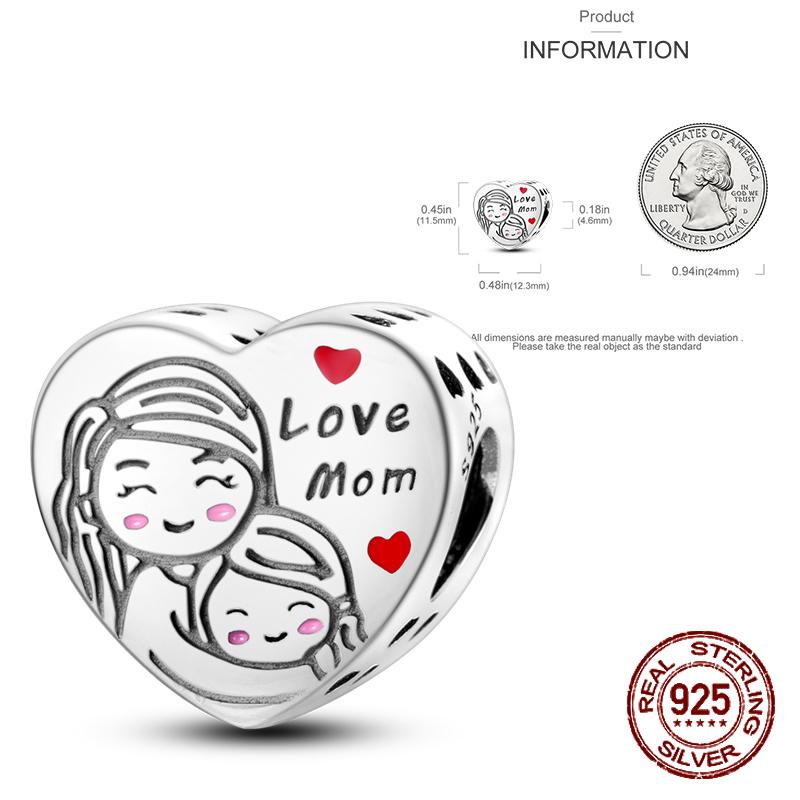 Copper Exquisite Family Sister Best Friend Couple Love Mom Charms Pendants Fit Original Bracelet Diy Jewelry