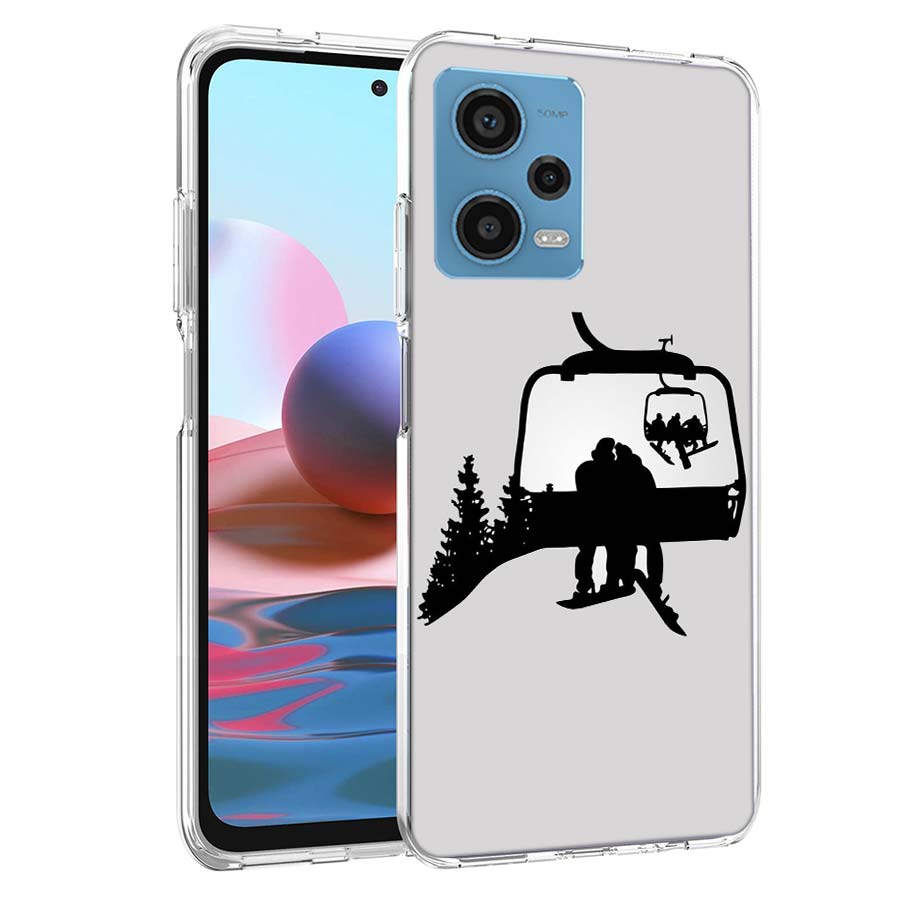 Чехол для телефона Skiing Snow Snowboard Ski для Redmi Note 13 12 14 15 Pro Plus 13R 11 11T 11E 11S 10 Pro 10S 9 9S, прозрачный ТПУ