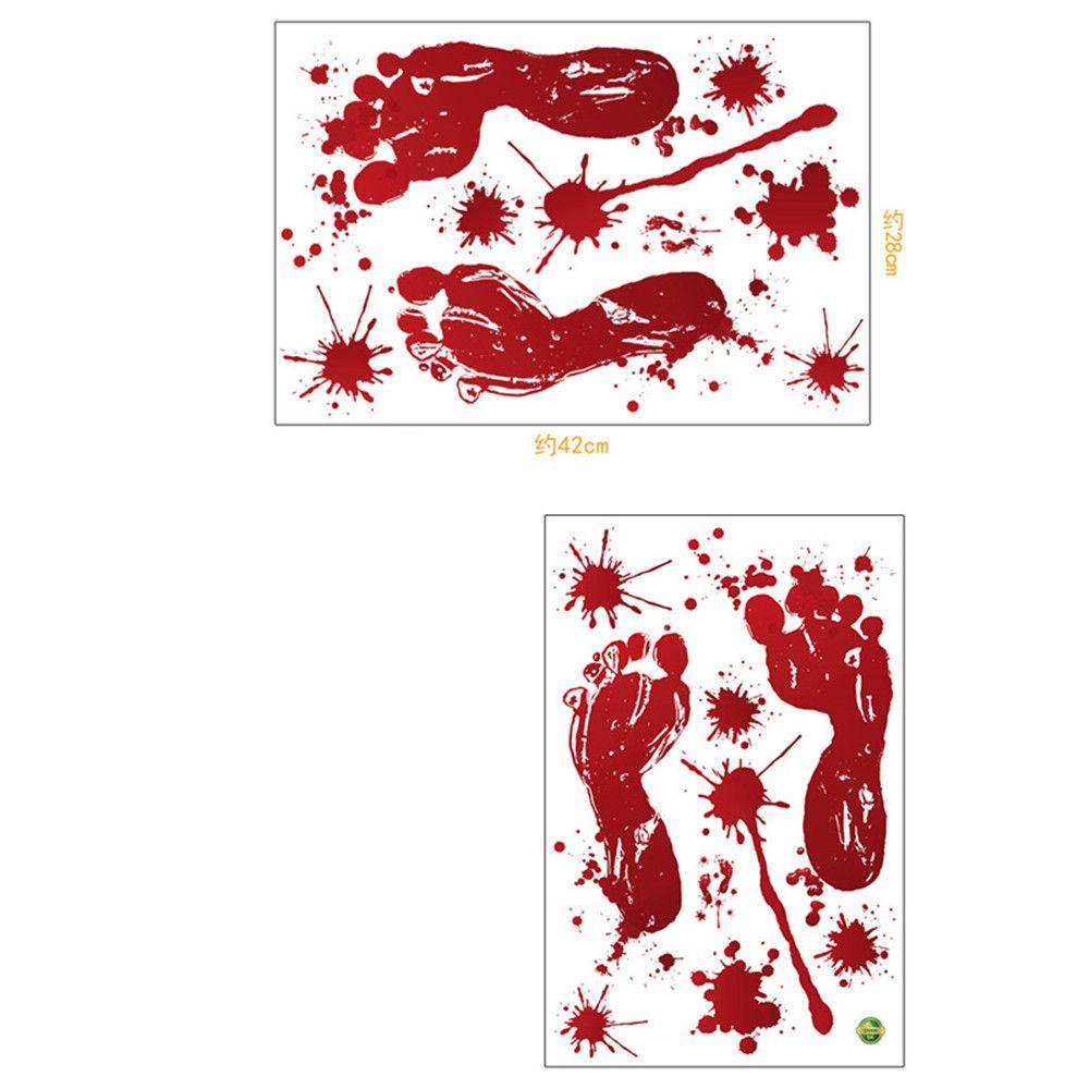 Creepy DIY Widnow Decor Halloween Decor Horror Finger Foot Blood Handprint Wall Stickers