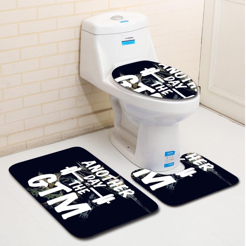 Bathroom Floor Mat Bathroom Mat Toilet Three-Piece Set