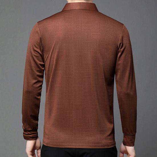 Мужская клетчатая повседневная рубашка с длинным рукавом, дышащая деловая рубашка с лацканами, топ обычного кроя с воротником на пуговицах для работы и путешествий, повседневная одежда