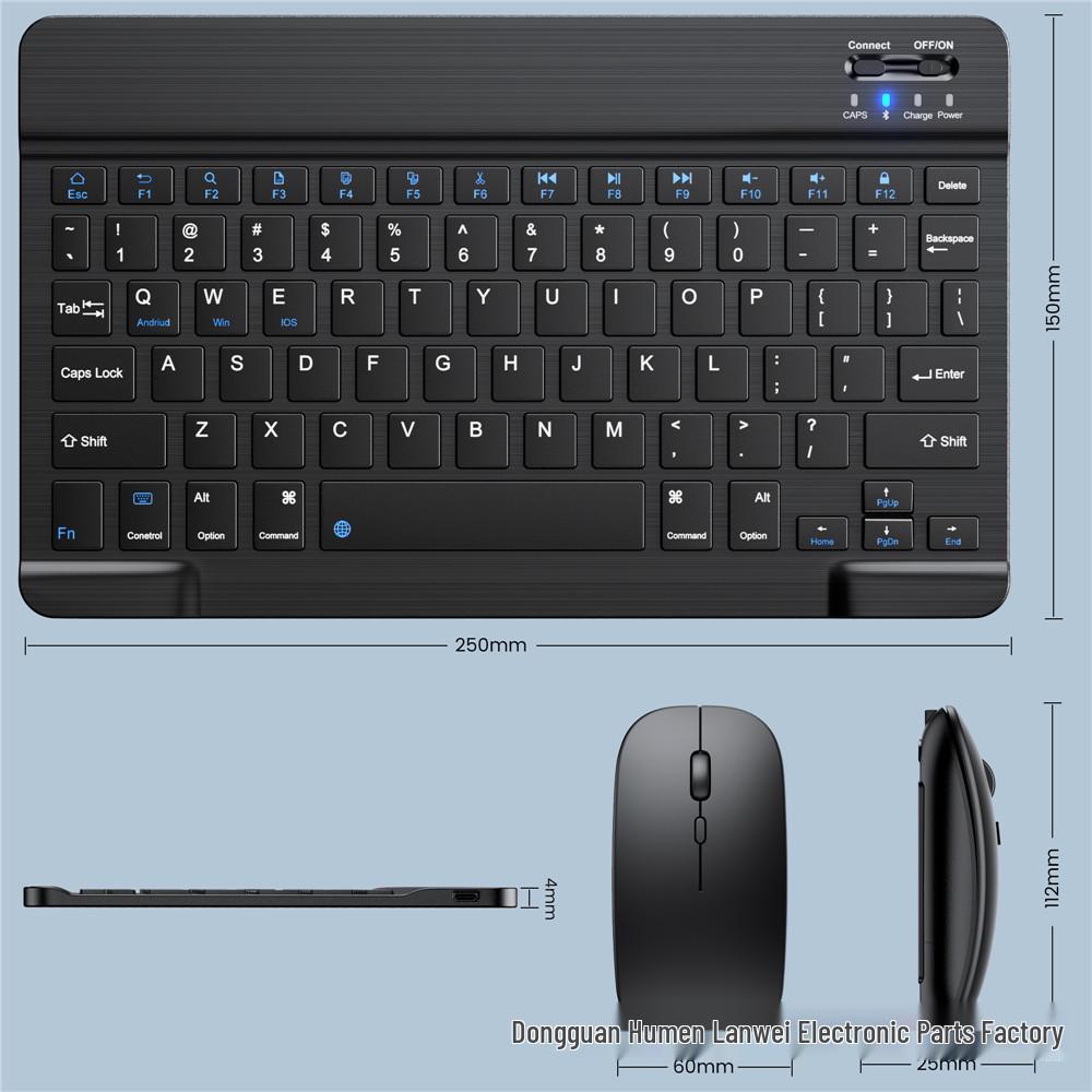 Многоязычная 10-дюймовая Bluetooth-клавиатура - Совместима с испанским, русским, тайским, арабским, пиньинь, традиционным китайским и Cangjie на планшетах iPad.