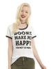 Hot Topic Для подростков Книги делают меня счастливым А вас не очень Забавная футболка Новая XS-3XL