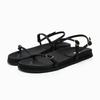 Fashion Women Flat Sandals Black Thin Straps 2025 Summer Comfortable Footwear New Design Casual Platform Ladies Beach Shoes Wholesale